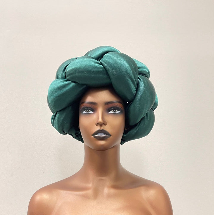 green jumbo knot hat